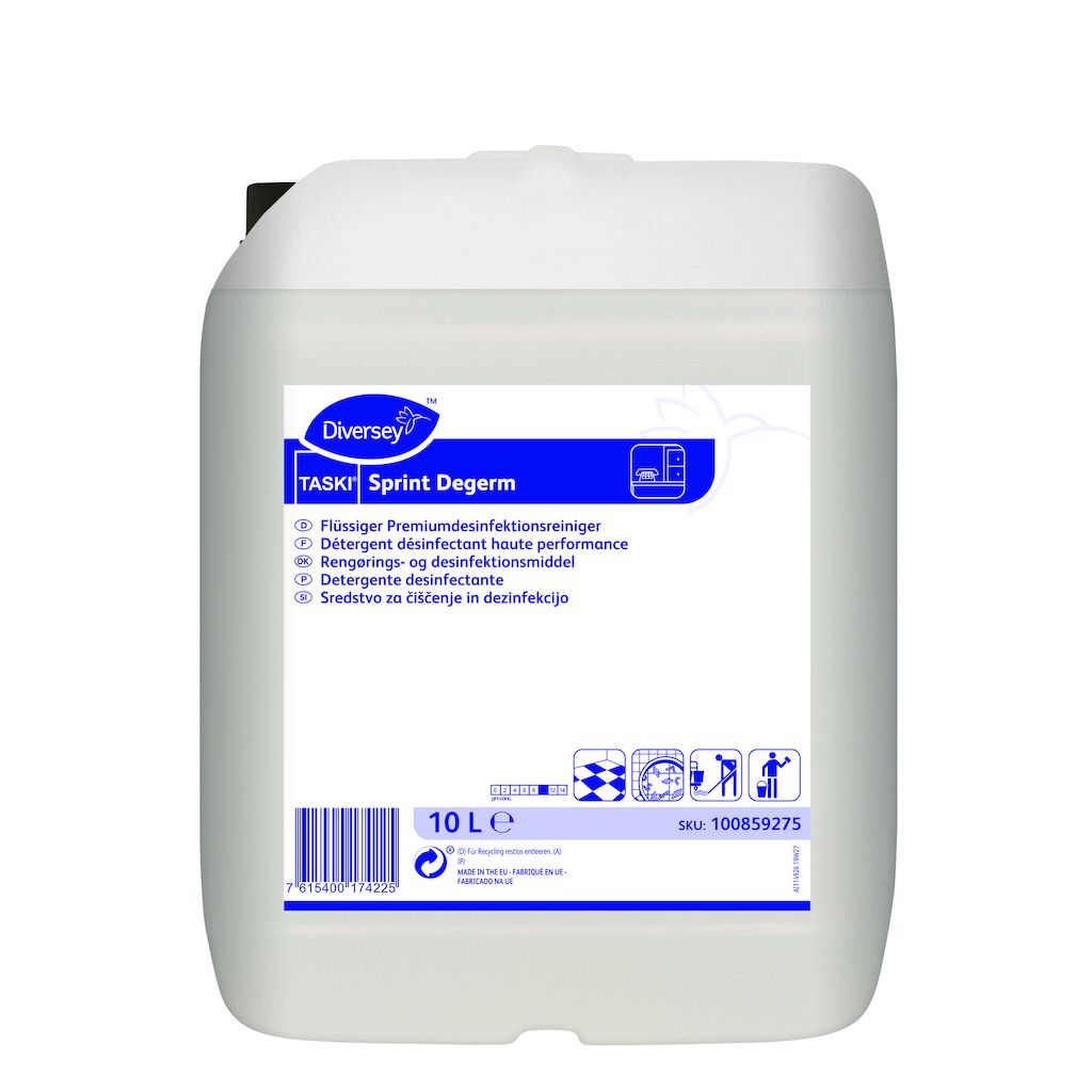 TASKI Sprint Degerm 10L - Detergente liquido disinfettante premium
