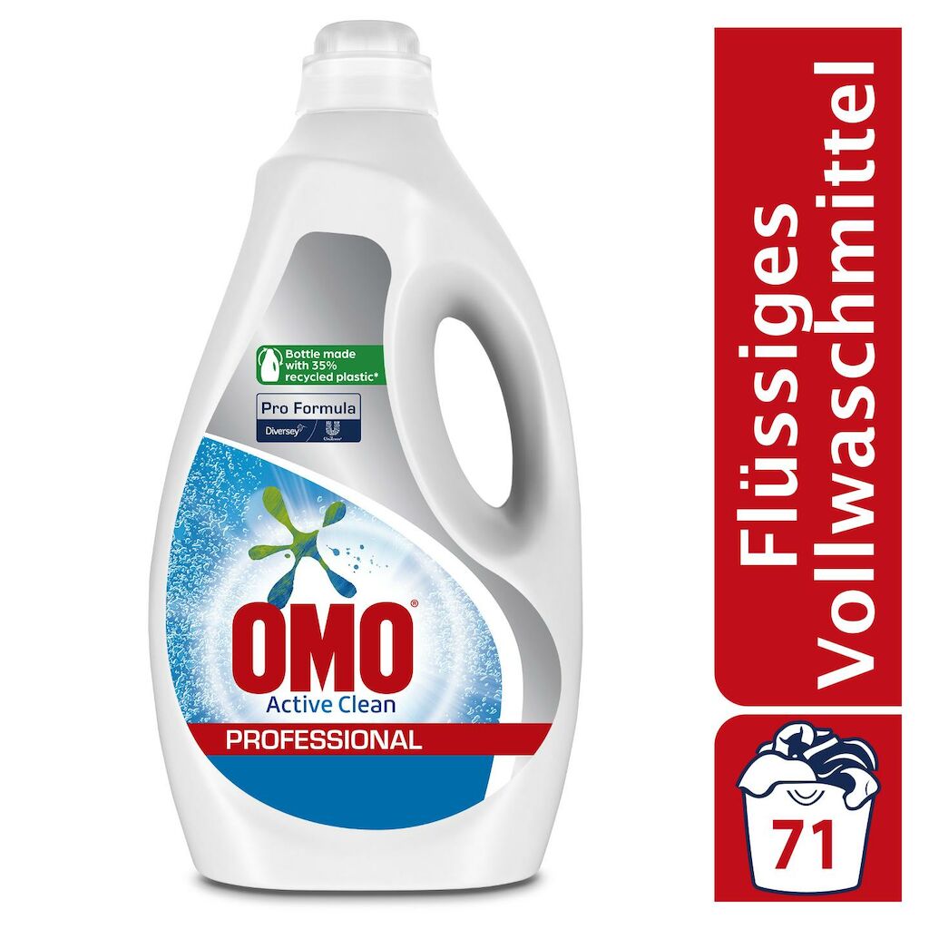 Omo Professional Active flüssig 2x5L - Verdünntes biologisches Flüssigwaschmittel