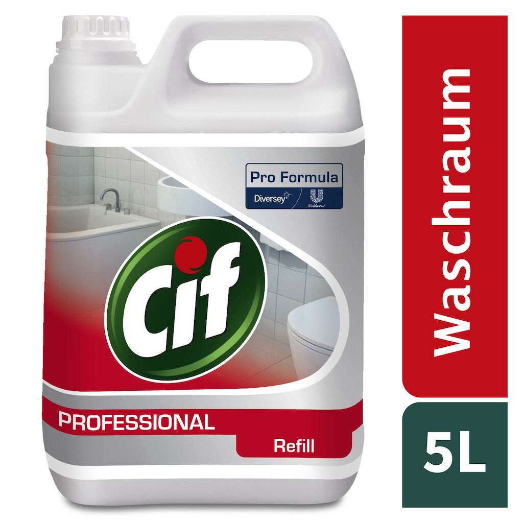 Cif Pro Formula 2in1 Badreiniger 2x5L - Kombinierter Waschraumreiniger und Entkalker