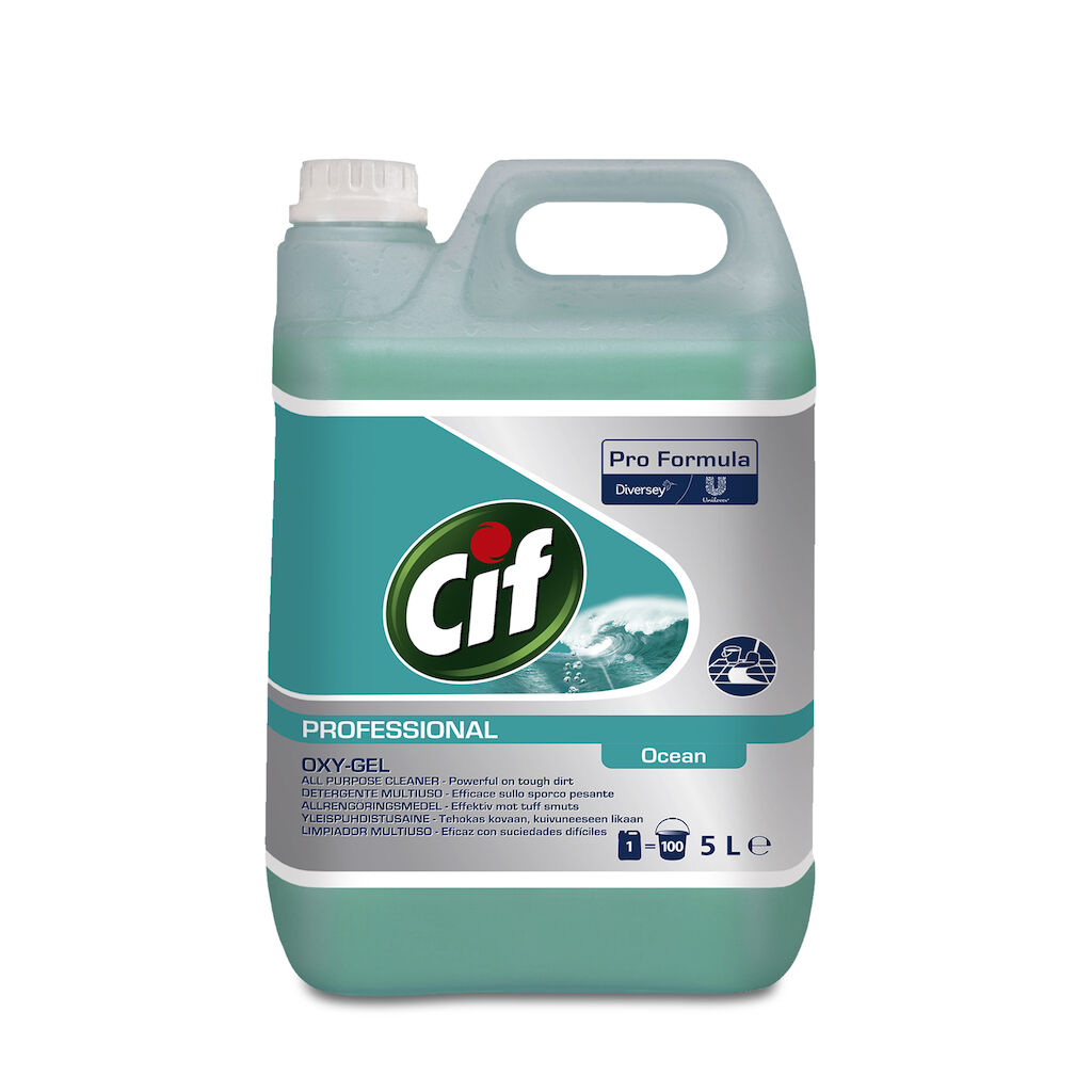 Cif Pro Formula Oxygel Océan 2x5L - Multi-usages à l'oxygel actif parfum Océan