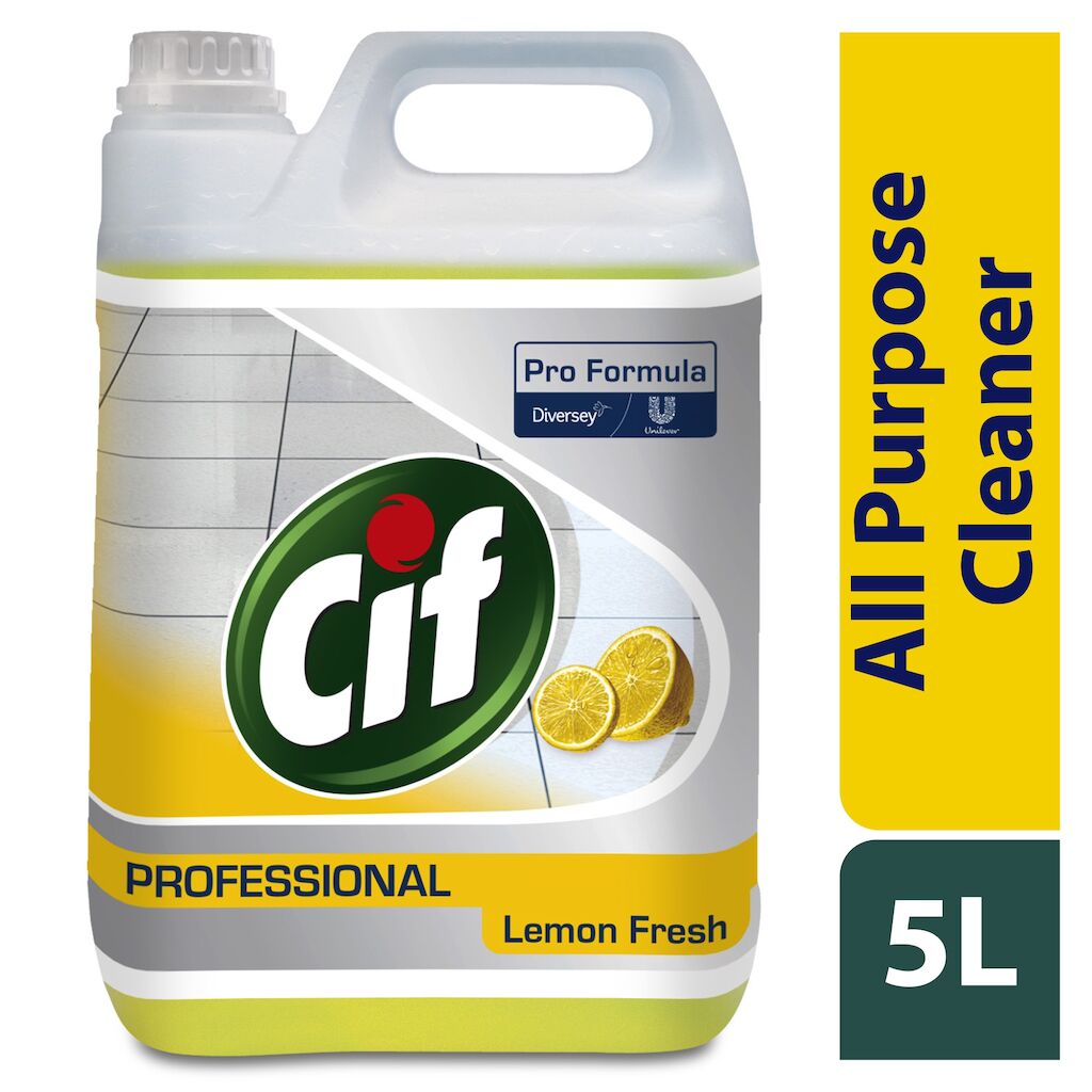 Cif Pro Formula Allzweckreiniger Zitrus 2x5L - Allzweckreiniger mit Geruchsneutralisierer und frischem Zitrusduft