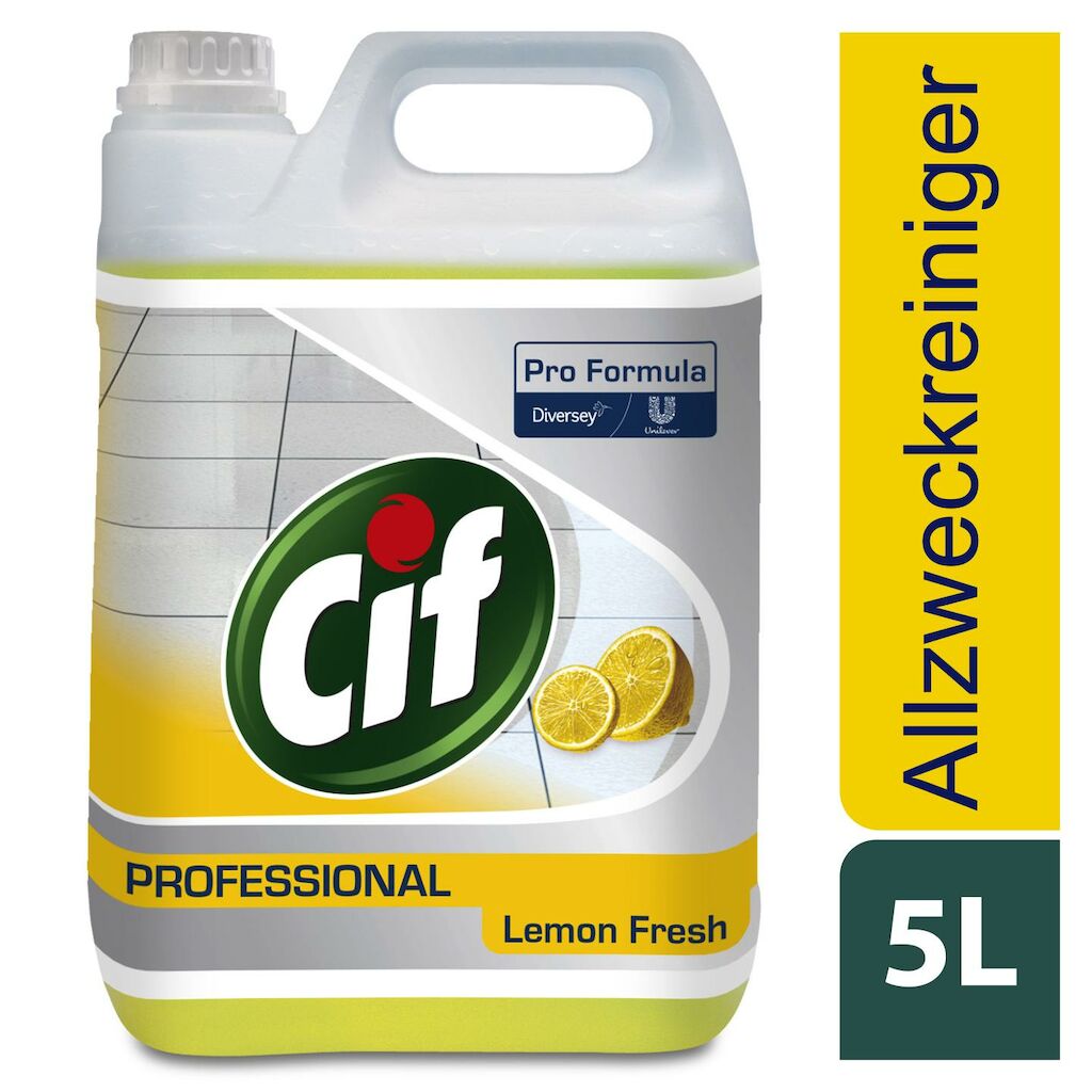 Cif Pro Formula Allzweckreiniger Zitrus 2x5L - Allzweckreiniger mit Geruchsneutralisierer und frischem Zitrusduft