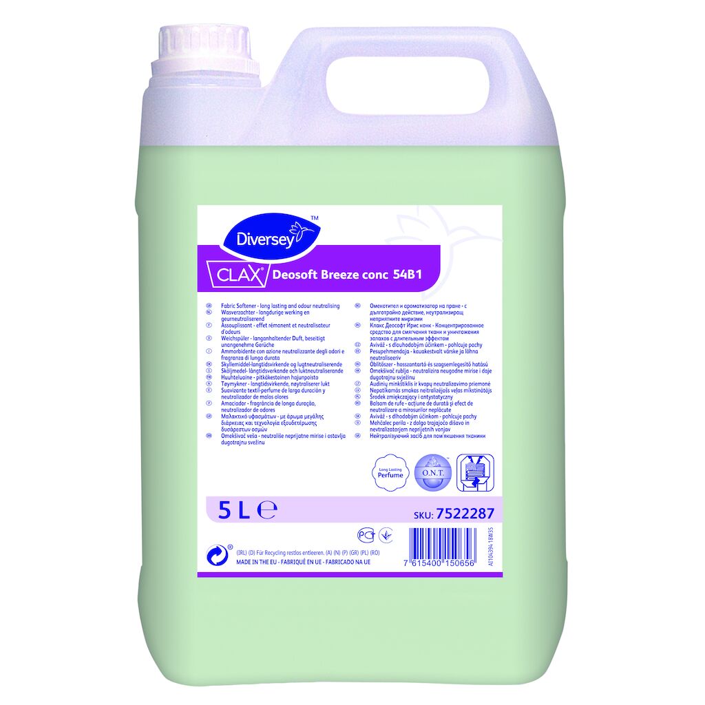 Clax DeoSoft Breeze conc 54B1 2x5L - Ammorbidente concentrato - di lunga durata e inibitore di odori