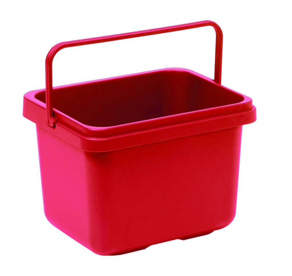 TASKI vaschetta panni con manico 1pz - 7L - Rosso - Secchio in plastica resistente