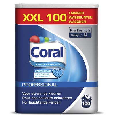 Coral Pro Formula Optimal Color 6.25kg - Détergent en poudre pour tissus colorés