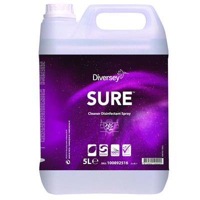 SURE Cleaner Disinfectant Spray 2x5L - Disinfettante pronto all’uso ad azione detergente, sulla base di materie prime vegetali