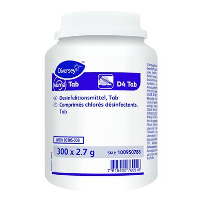 Suma Tab D4 Tab 4x300Stk. - Desinfektionstabletten auf Chlorbasis