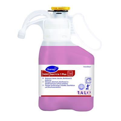 TASKI Sani 4 in 1 Plus 1x1.4L - Detergente sanitario - decalcificante, disinfettante e neutralizzante degli odori