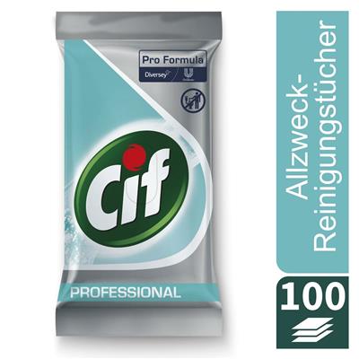 Cif Professional Allzweck-Reinigungstücher 4x100Stk. - Mehrzweck-Reinigungstücher