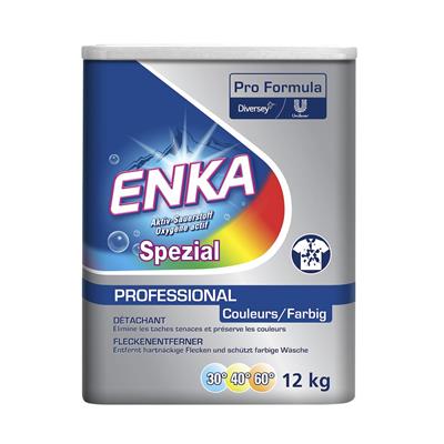 Enka Pro Formula Spezial 12kg - Fleckenentferner für Buntwäsche, aktiv bei 30°C.