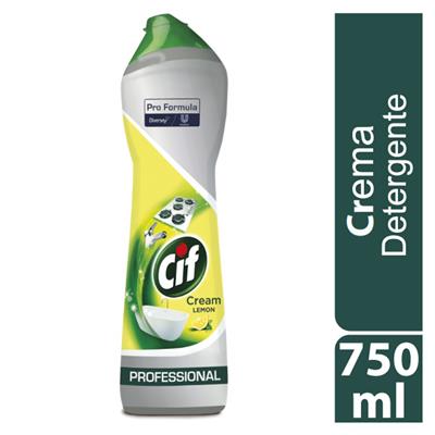 Cif Crema Limone 8x0.75L - Detergente in crema con microparticelle naturali