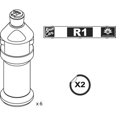 Flaschenkit RoomCare R1-plus (leer) 6x1pc - Leerflaschen für Divermite®/Diverflow® System 300ml für Room Care R1 Pur-Eco