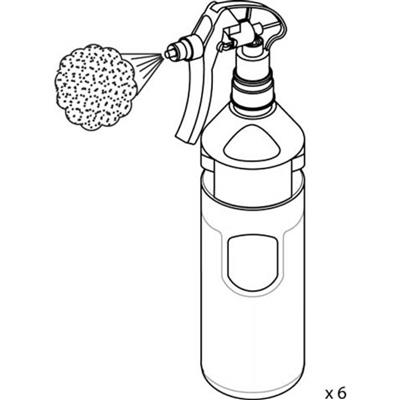 Suma Bac Empty Bottlekit - 750ml 6x1Stk. - Leerflaschen für Divermite®/Diverflow® System 750ml für Suma Bac D10