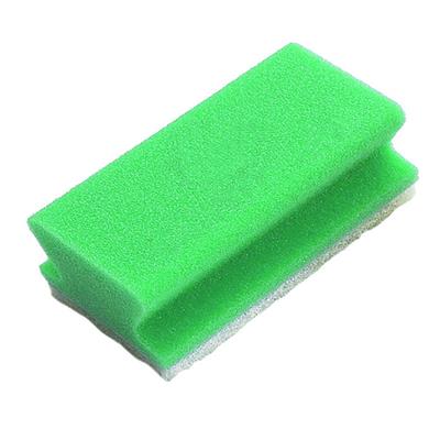 TASKI Scourer Non Abrasive 10x1Stk. - 14 x 8 cm - Grün - Reinigungsschwamm, materialschonend, mit Griffrille