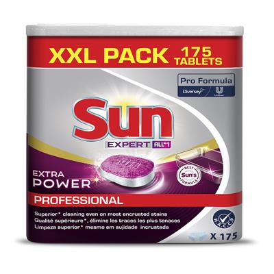 Sun Pro Formula All in 1 Extra Power Tabs 175pz - Pastiglie per lavastoviglie all in1, con la migliore formula Sun, adatte alle lavastoviglie domestiche.