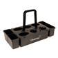 Carry Tray Complete 1Stk. - Handlicher Tragekorb aus schwarzem Kunststoff, inkl. Divider, Klobesenhalterung und seitlich montierbare Erweiterungen